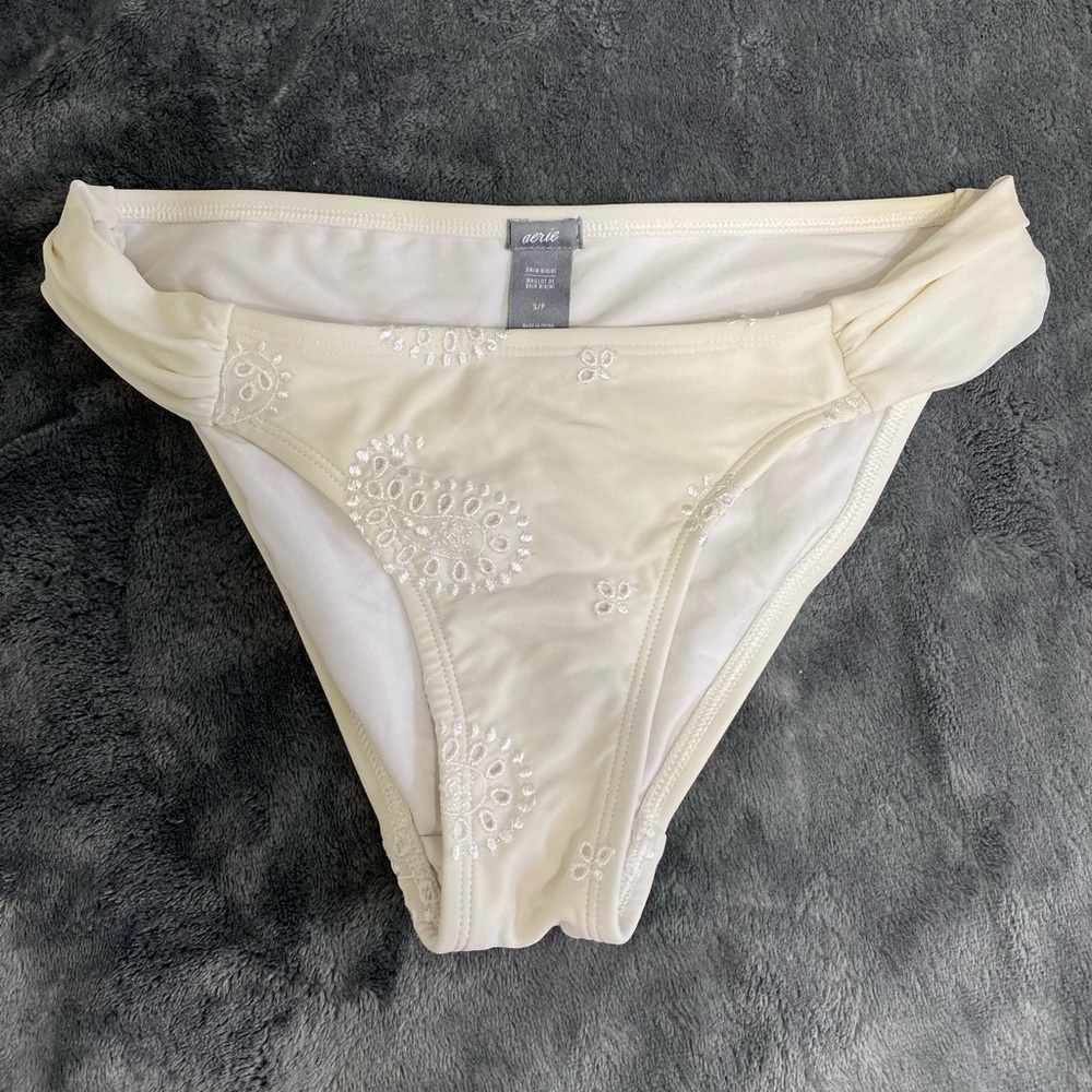 Aerie white eyelet bikini bottoms